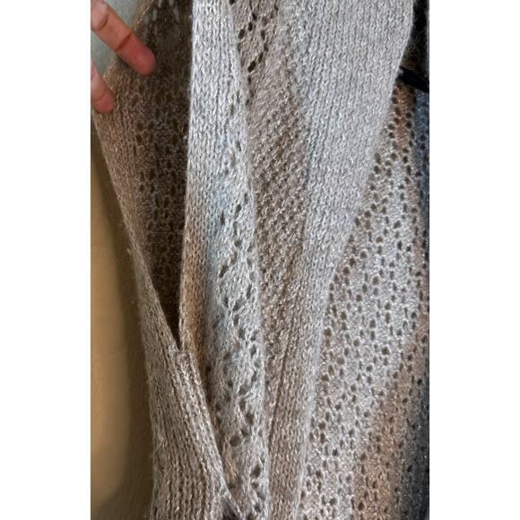 Elie Tahari Cardigan Sweater Women One size Knit Designer Neutral Minimalistic - Picture 6 of 7